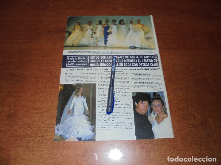 Coleccionismo de Revistas y Peri&oacute;dicos: RETAL 1994: LA HIJA DE ROCIO JURADO MODELO DE ANTONIO ARD&Oacute;N DISE&Ntilde;ADOR DEL TRAJE BODA CON ORTEGA CANO