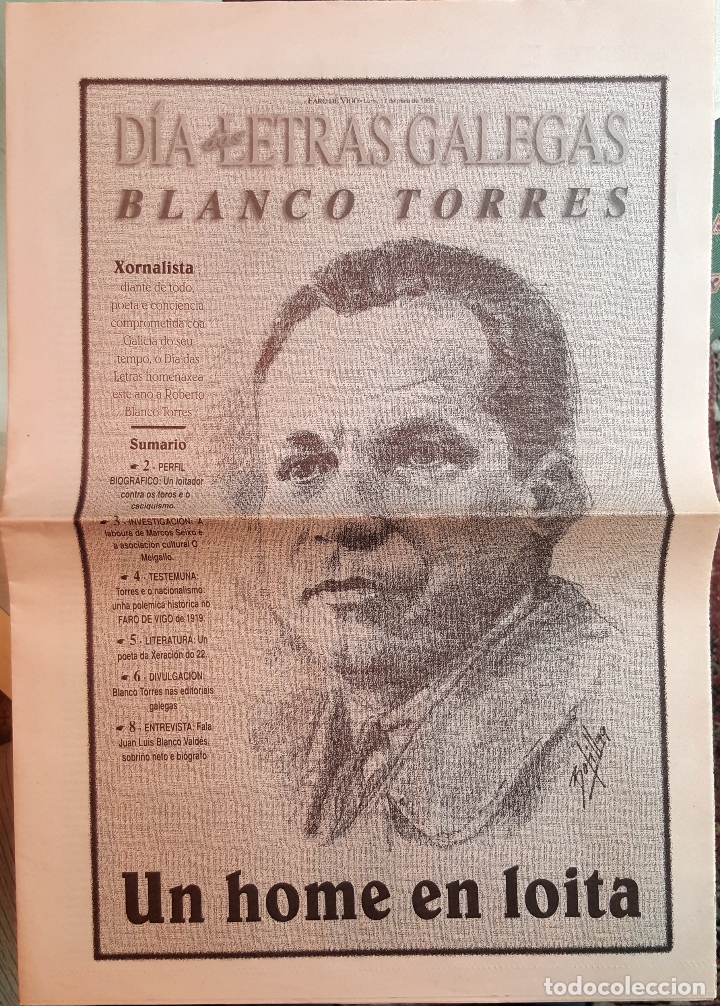 Coleccionismo de revistas y peri&oacute;dicos: DIA LETRAS GALEGAS 1999. BLANCO TORRES. SUPLEMENTO FARO DE VIGO
