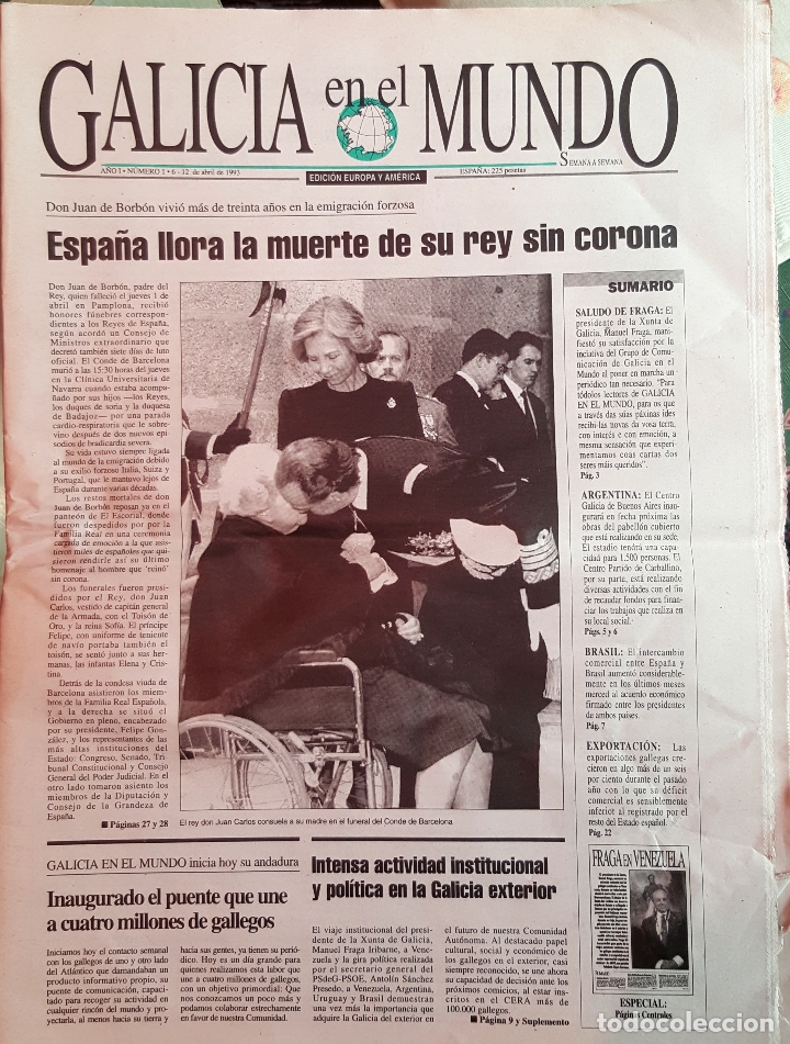 Collezionismo di Riviste e Giornali: GALICIA EN EL MUNDO. PRIMER N&Uacute;MERO 1993