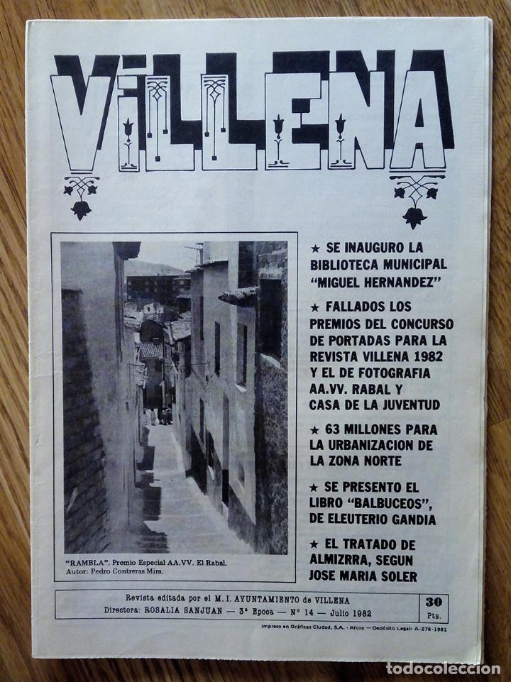 Coleccionismo de revistas y peri&oacute;dicos: Revista Villena n&ordm; 14 3&ordf; &Eacute;poca. Julio 1982