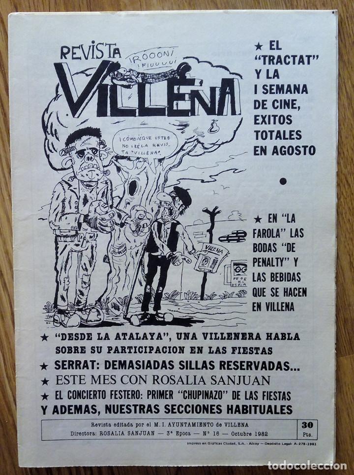 Coleccionismo de revistas y peri&oacute;dicos: Revista Villena n&ordm; 16 3&ordf; &Eacute;poca. Octubre 1982