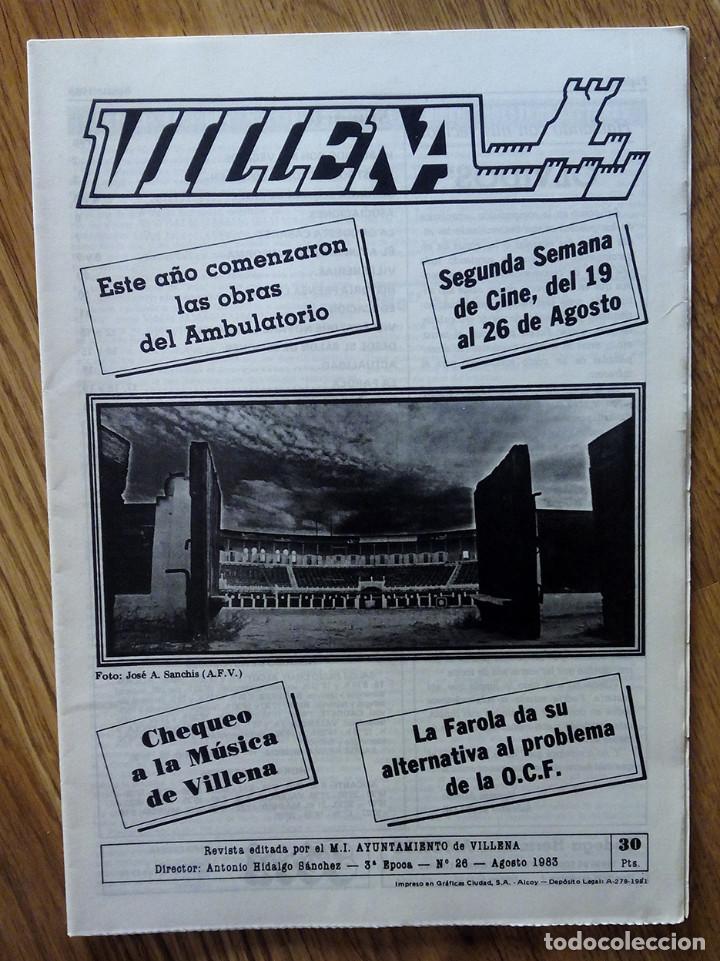 Coleccionismo de revistas y peri&oacute;dicos: Revista Villena n&ordm; 26 3&ordf; &Eacute;poca. Agosto 1983