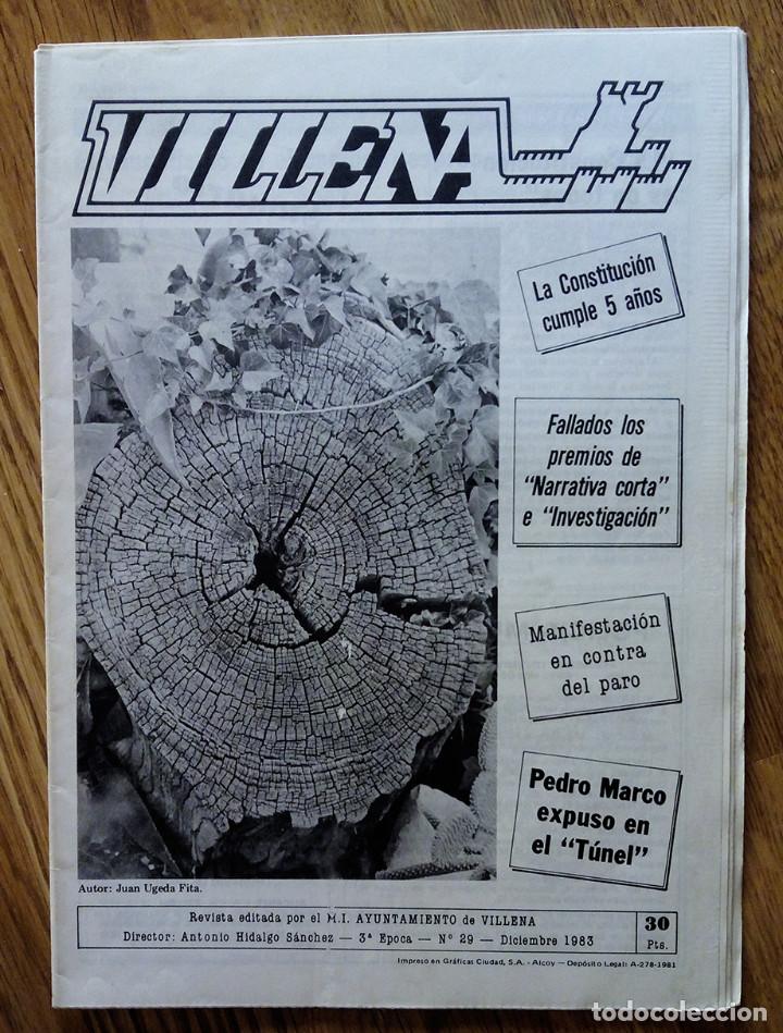 Coleccionismo de revistas y peri&oacute;dicos: Revista Villena n&ordm; 29 3&ordf; &Eacute;poca. Diciembre 1983