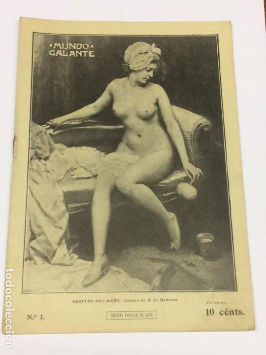 Coleccionismo de revistas y peri&oacute;dicos: REVISTA MUNDO GALANTE ** N&Uacute;MERO 1 ** PRENSA LITERATURA ER&Oacute;TICA A&Ntilde;O 1912