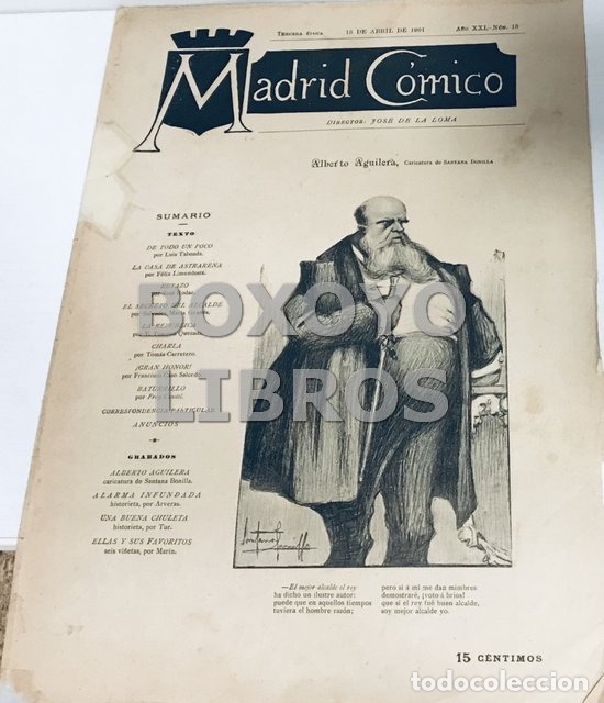 Coleccionismo de revistas y peri&oacute;dicos: Madrid c&oacute;mico. Director: Jos&eacute; de la Loma. Tercera &Eacute;poca. N&uacute;m. 5 (13 de Abril de 1901)