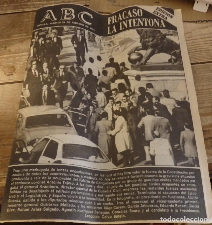 Coleccionismo de Revistas y Peri&oacute;dicos: DIARIO ABC DE SEVILLA 24/02/1981 - EDICI&Oacute;N EXTRA INTENTO DE GOLPE DE ESTADO