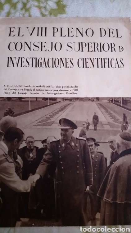 Collezionismo di Riviste e Giornali: Franco en el viii pleno del consejo superior de imbestigacion cientifica