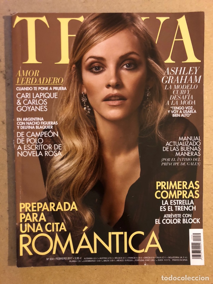Collectionnisme de Revues et Journaux: TELVA N&deg; 934 (FEBRERO , 2017). ASHLEY GRAHAM, CARI LAPIQUE y CARLOS GOYANES,..