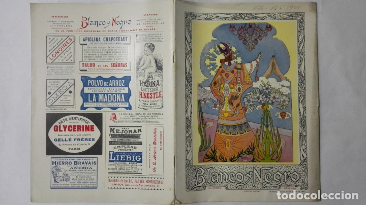 Colecionismo de Revistas e Jornais: REVISTA ILUSTRADA BLANCO Y NEGRO, N&ordm; 476, 16 DE JUNIO DE 1900, PORTADA CORPUS CHRISTI
