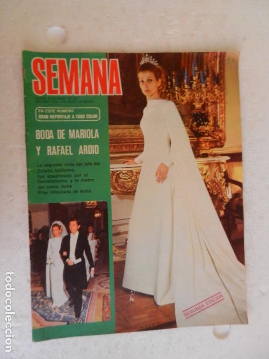 Coleccionismo de Revistas y Peri&oacute;dicos: REVISTA SEMANA N&ordm; 1779 MARZO 1974. BODA DE MARIOLA Y RAFAEL ARDID. GRAN REPORTAJE EN EL INTERIOR....