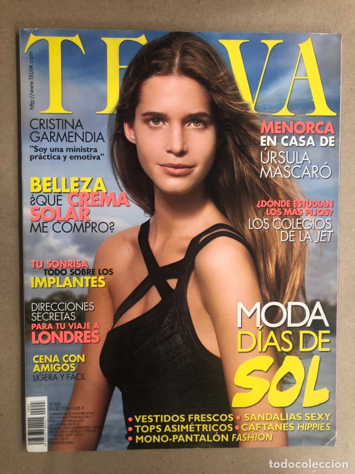 Collectionnisme de Revues et Journaux: TELVA N&deg;843 (JULIO, 2009). ELISABETH MAS, CRISTINA GARMENDIA, &Uacute;RSULA MASCAR&Oacute;N, TOMAS AL&Iacute;A,..