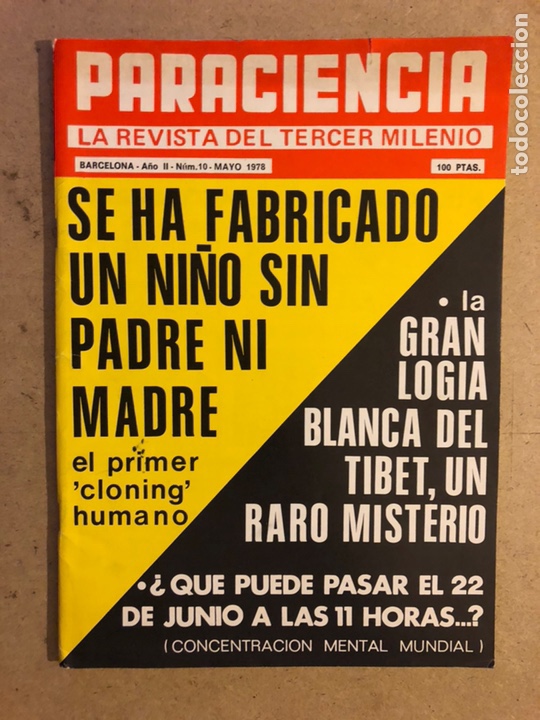Collectionnisme de Revues et Journaux: PARACIENCIA, LA REVISTA DEL TERCER MILENIO N&deg; 10 (1978). ASTROLOG&Iacute;A MACROBI&Oacute;TICA PARAPSICOLOG&Iacute;A