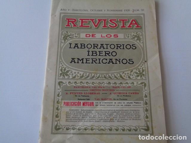Coleccionismo de revistas y peri&oacute;dicos: BARCELONA. REVISTA DE LOS LABORATORIOS IBERO AMERICANOS. N&ordm; 50. OCTUBRE-NOVIEMBRE 1926.