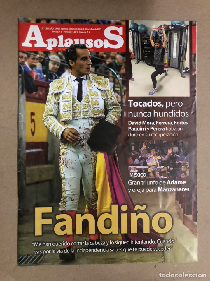 Colecionismo de Revistas e Jornais: APLAUSOS SEMANARIO TAURINO N&deg; 1987 (2015). IVAN FANDI&Ntilde;O, ADAME, MANZANARES,...