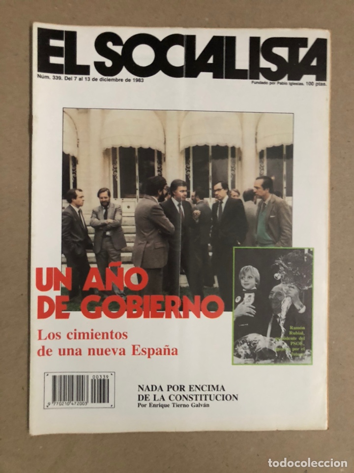 Coleccionismo de revistas y peri&oacute;dicos: EL SOCIALISTA N&deg; 339 (1983). JOS&Eacute; LUIS SAMPEDRO, SENTENCIA RUMASA, J.N. PUGLIESE,...