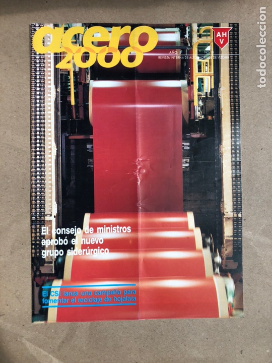 Collezionismo di Riviste e Giornali: ACERO 2000 N&deg; 10 (1993). REVISTA INTERNA DE ALTOS HORNOS DE VIZCAYA (AHV). 24 P&Aacute;GINAS.
