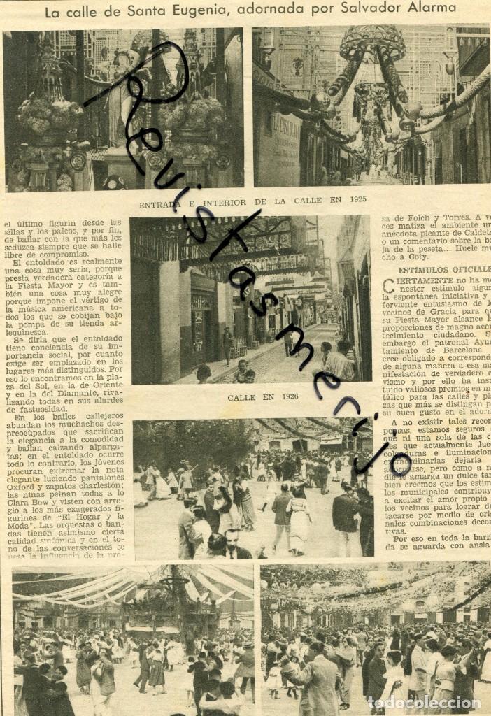 Coleccionismo de revistas y peri&oacute;dicos: EL NOTICIERO UNIVERSAL 1930 BARCELONA FIESTA MAYOR DE GRACIA CALLE SANTA EUGENIA SALVADOR ALARMA