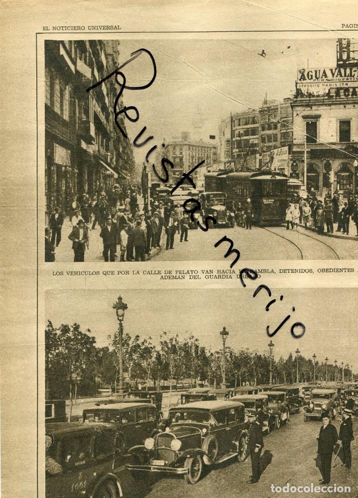 Coleccionismo de revistas y peri&oacute;dicos: EL NOTICIERO UNIVERSAL 1930 BARCELONA CONDUCIR EN CIUDAD TAXIS URBANOS MOTORISTAS DIBUJO GUASH