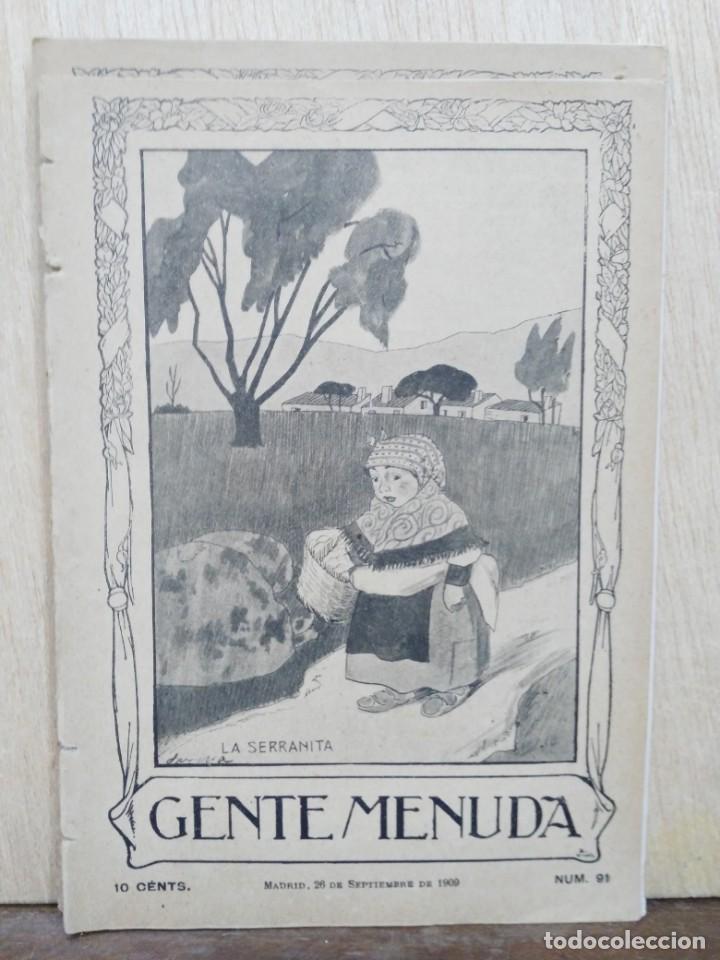 Sammeln von Zeitschriften und Zeitungen: Gente Menuda, Peri&oacute;dico Infantil - A&ntilde;o IV, N&ordm; 91, LA Serranita - Madrid, Septiembre 1909