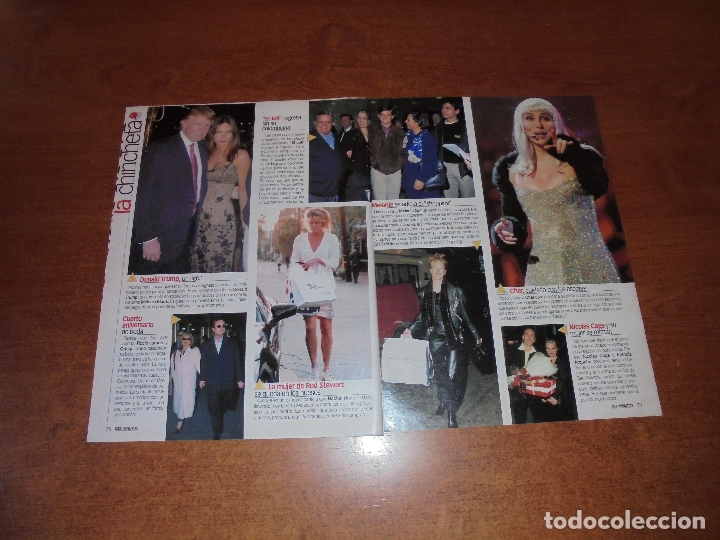 Coleccionismo de Revistas y Peri&oacute;dicos: CLIPPING, RETAL 1999: TRUMP CON MELANIA, ROC&Iacute;O JURADO, CHER, ESTHER CA&Ntilde;ADAS, RACHEL HUNTER