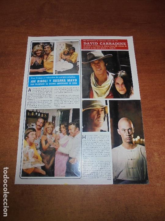 Coleccionismo de Revistas y Peri&oacute;dicos: CLIPPING, RETAL 1974: DAVID CARRADINE (KUNG FU) - JOE RIGOLI.