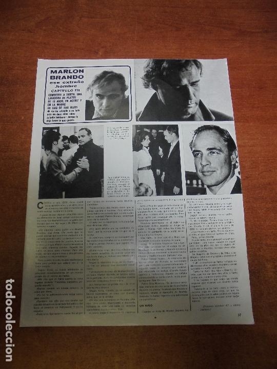 Coleccionismo de Revistas y Peri&oacute;dicos: CLIPPING-RETAL 1974: MARLON BRANDO. GERALDINE CHAPLIN. JULIETTE GRECO. PUBLICIDAD PUNTO BLANCO.