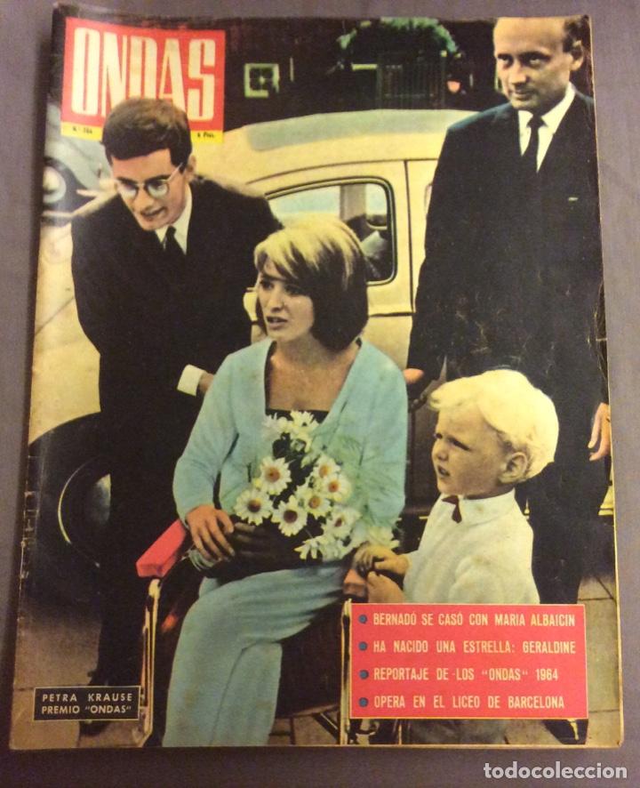 Coleccionismo de revistas y peri&oacute;dicos: ONDAS. N- 286. PREMIOS ONDAS 1964. GERALDIN CHAPLIN, MARY SANTPERE