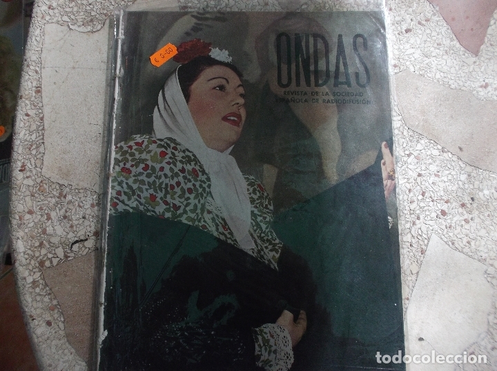 Sammeln von Zeitschriften und Zeitungen: ondas n&ordm; 12 ,segunda epoca,1953,portada carmen morell, contraportada matilde conesa