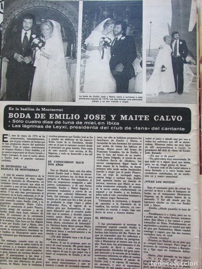 Coleccionismo de Revistas y Peri&oacute;dicos: RECORTE REVISTA SEMANA N&ordm; 1894 1976 BODA EMILIO JOSE Y MAITE CALVO 2 PGS
