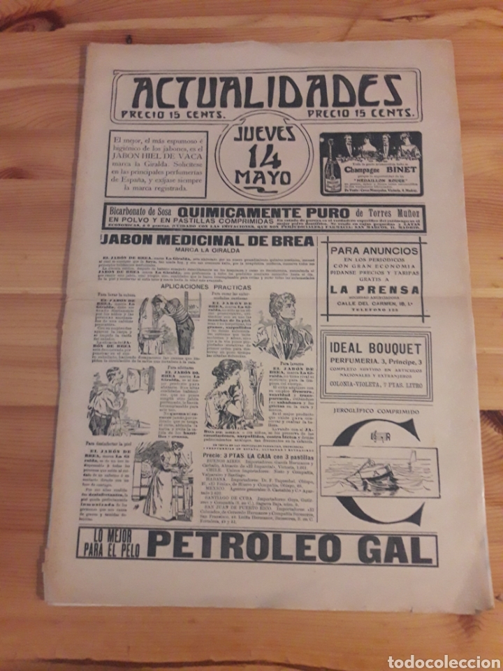 Coleccionismo de Revistas y Peri&oacute;dicos: Actualidades periodico 1908 n&deg;13 Luca de Tena Principe Asturias conc hipico toros Vargas Boto ABC *