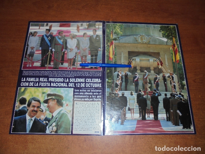 Coleccionismo de Revistas y Peri&oacute;dicos: CLIPPING 1996: REYES PRESIDEN FIESTA NACIONAL. J.M. AZNAR.  ISABEL PREYSLER. JULIO ANGUITA.
