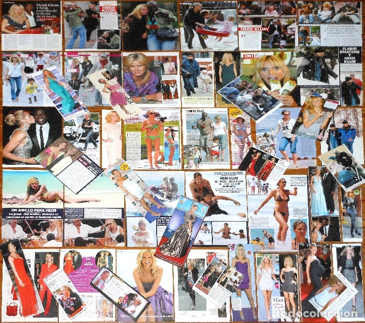 Coleccionismo de revistas y peri&oacute;dicos: HEIDI KLUM colecci&oacute;n prensa 1990s/00s clippings collection magazine articles sexy photos top model