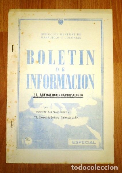 Collezionismo di Riviste e Giornali: BOLET&Iacute;N DE INFORMACI&Oacute;N. N&ordm; 111 : La actualidad nacionalista / Vicente Garc&iacute;a Figueras ; Direcci&oacute;n Ge