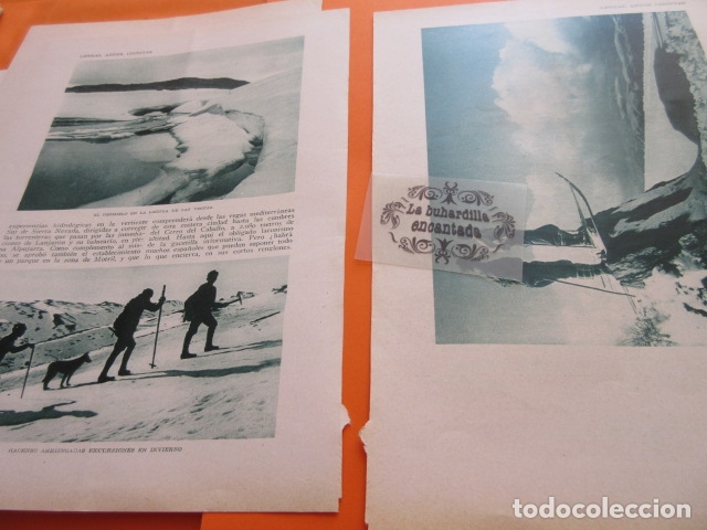 Coleccionismo de revistas y peri&oacute;dicos: ARTICULO 1929 - EL DESHIELO EN SIERRA NEVADA ESQUI ESQUIADORES GRANADA - 6  PAGINAS