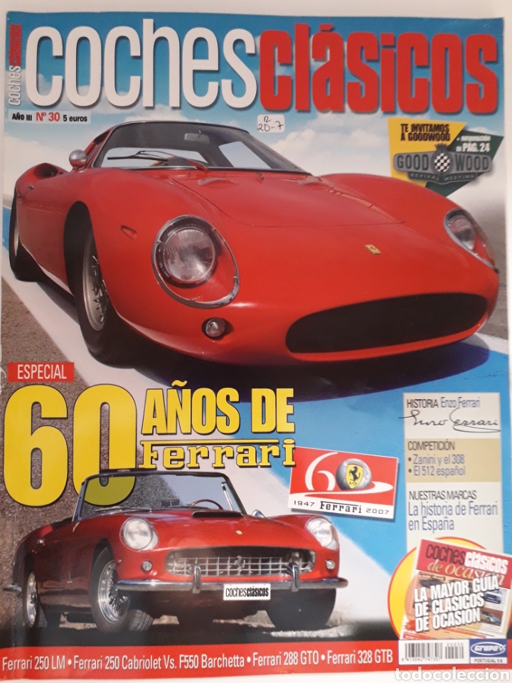 Coleccionismo de revistas y peri&oacute;dicos: Revista coches cl&aacute;sicos n&deg;30 a&ntilde;o III. especial Ferrari