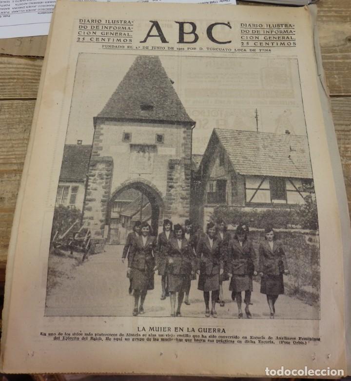 Coleccionismo de Revistas y Peri&oacute;dicos: ABC 19 AGOSTO 1943, EDICION ANDALUCIA, WWII, LA RINCONADA, ETC...10 PAGINAS