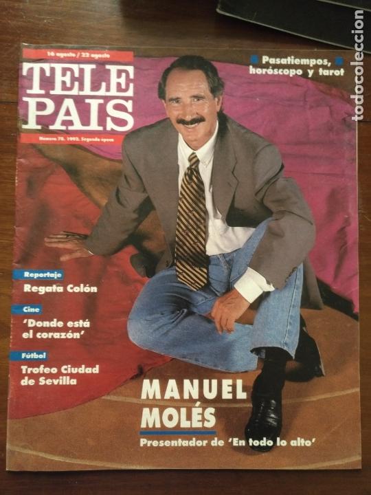 Colecionismo de Revistas e Jornais: tp tele pais telepais 1992 revista suplemento - manuel moles trofeo ciudad de sevilla - regata colon