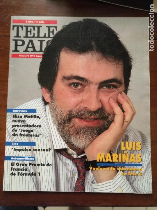 Coleccionismo de Revistas y Peri&oacute;dicos: tp tele pais telepais 1992 revista suplemento - luis mari&ntilde;as  - elisa matilla - formula 1