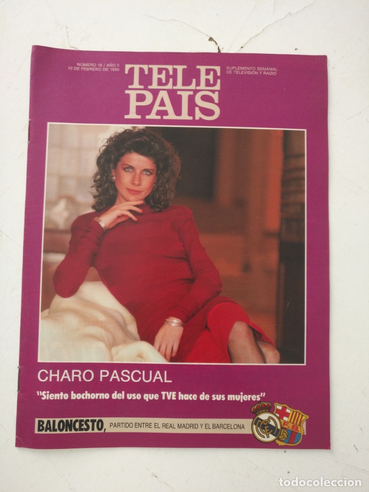 Collectionnisme de Revues et Journaux: tp tele pais telepais 1989 revista suplemento - Charo Pascual baloncesto Real Madrid-Barcelona