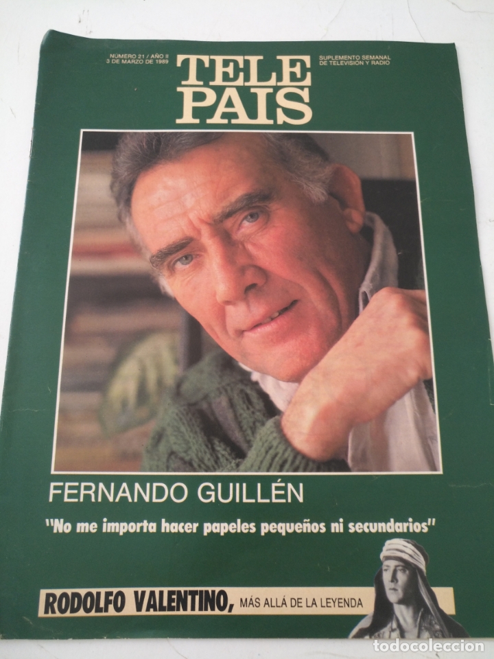 Coleccionismo de Revistas y Peri&oacute;dicos: tp tele pais telepais 1989 revista suplemento - Fernando Guill&eacute;n Rodolfo Valentino Ferdy es valiente