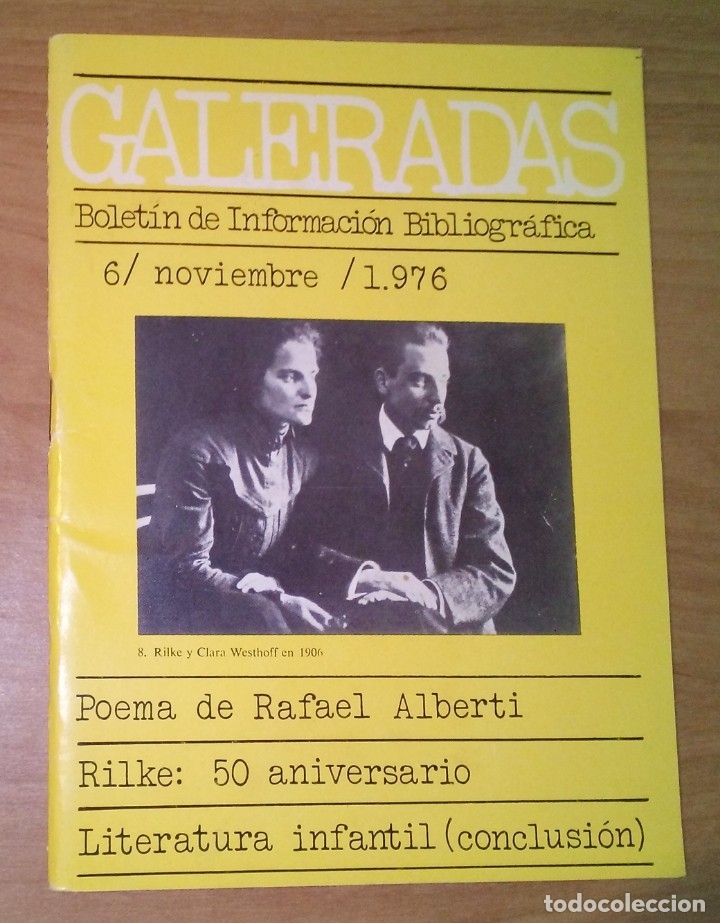 Collezionismo di Riviste e Giornali: GALERADAS. REVISTA DE INFORMACI&Oacute;N BIBLIOGR&Aacute;FICA 6, 1976