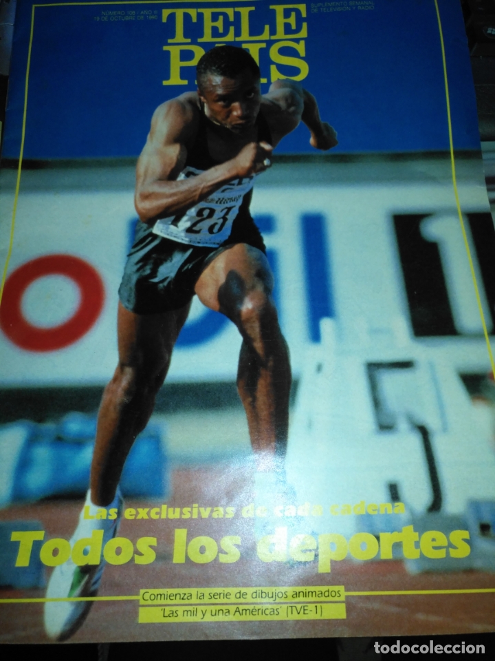 Coleccionismo de Revistas y Peri&oacute;dicos: tp tele pais telepais 1990 revista suplemento tv - PORTADA TODOS LOS DEPORTES