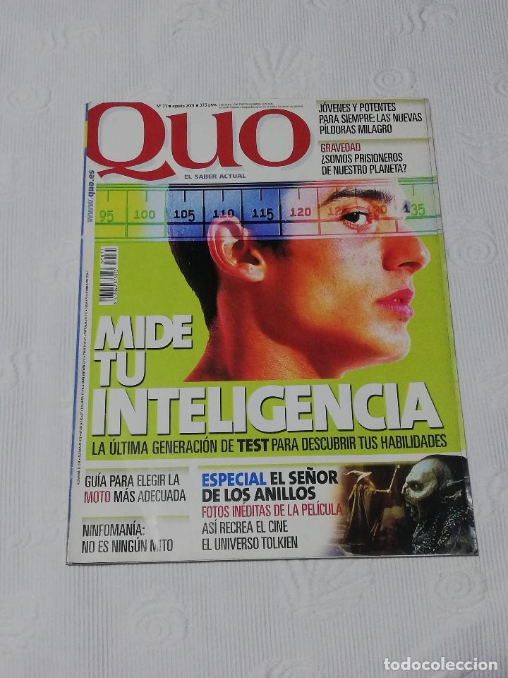 Coleccionismo de revistas y peri&oacute;dicos: REVISTA QUO N&ordm; 71 - AGOSTO, 2001 - Especial ''El Se&ntilde;or de los anillos'' (132 P&aacute;ginas)