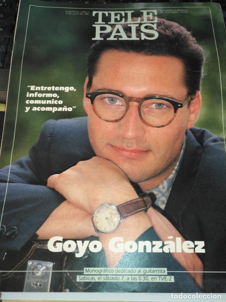 Coleccionismo de Revistas y Peri&oacute;dicos: tp tele pais telepais 1990 revista suplemento tv - GOYO GONZALEZ SUPERMAN SABICAS FELIX RODRIGUEZ DE