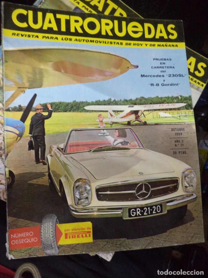 Sammeln von Zeitschriften und Zeitungen: Revista Cuatro Ruedas.Octubre de  1965.N&ordm;22.Mercedes 230 SL y R 8 Gordini.