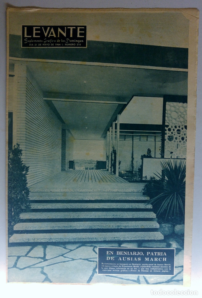 Collection Magazines and Newspapers: LEVANTE 1964 VALENCIA BENIARJO, ALPUENTE, BENALUA GABRIEL MIRO, ALFONSO CANO
