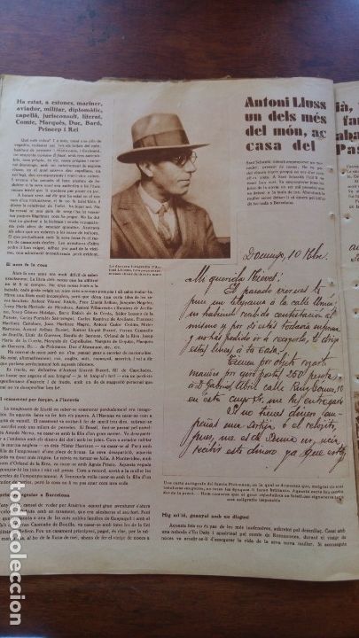 Collezionismo di Riviste e Giornali: ANTONI LLUSS FILL DE CAPELLADES UN DELS MES FAMOSOS AVENTURERS DEL MON REVISTA ANY 1930