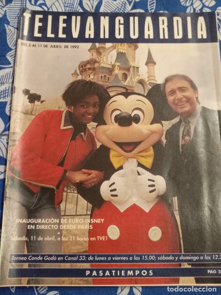 Colecionismo de Revistas e Jornais: TV ANTIGUA REVISTA SUPLEMENTO TELE VANGUARDIA TELEVANGUARDIA 1992  disney UN DOS TRES 1 2 3 FREDDY M