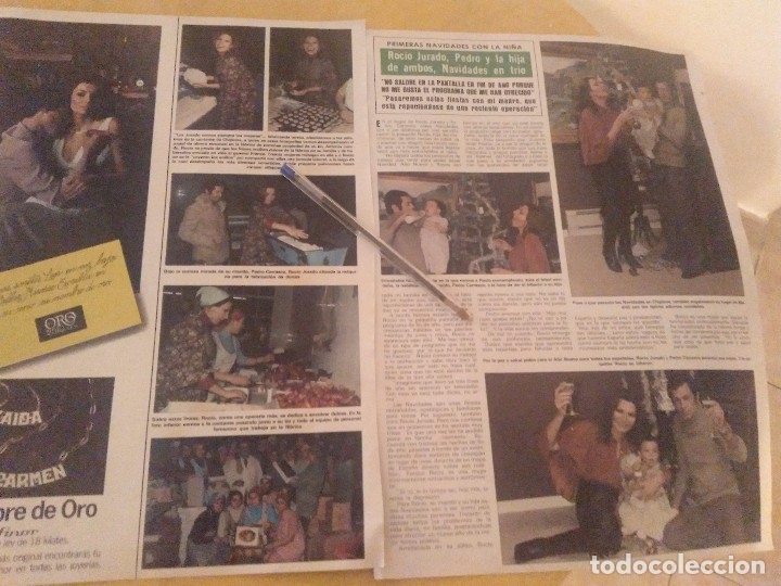 Coleccionismo de revistas y peri&oacute;dicos: ANTIGUO RECORTE REVISTA A&Ntilde;OS 70 ROCIO JURADO PEDRO Y LA HIJA DE AMBOS NAVIDADES TRASERA PERFUME DIOR