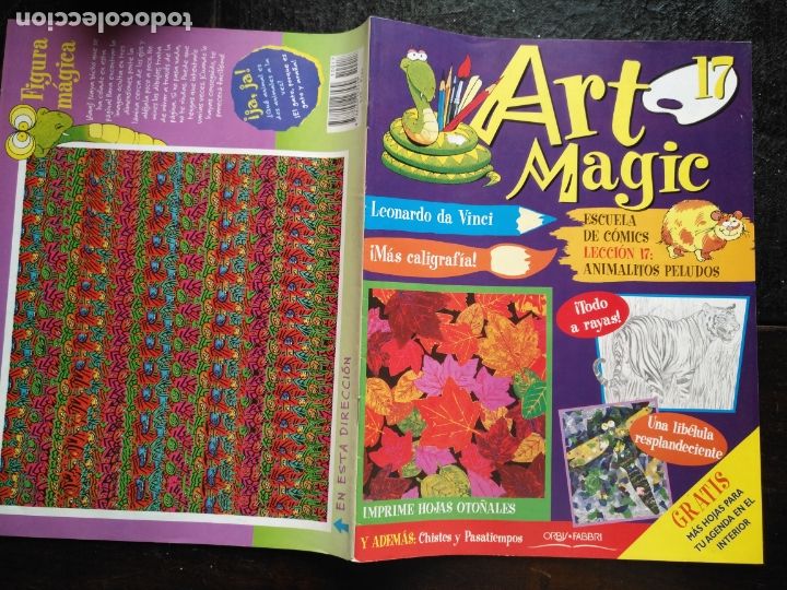 Collezionismo di Riviste e Giornali: antiguo fasciculo infantil - art magic orbis fabri - escuela de comics lamina 3d leccion numero n 17
